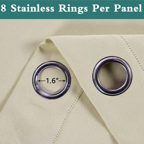 COPY - Waterproof Outdoor Curtains for Patio Sun Blocking Blackout Curtains, 2 … - Picture 2 of 13